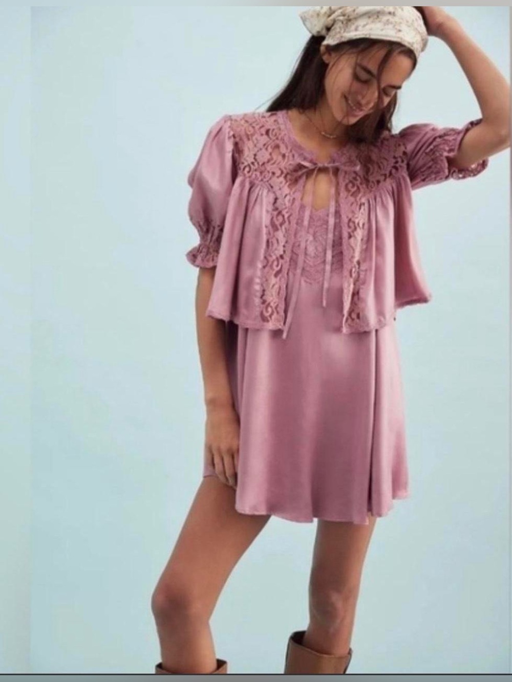 Free People Lenna Dress Set - Nostalgia Rose - NWT